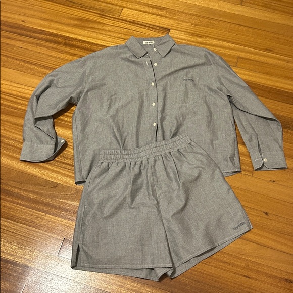 NWOT Djerf Avenue Shirt and Shorts Set, Medium - Picture 2 of 7